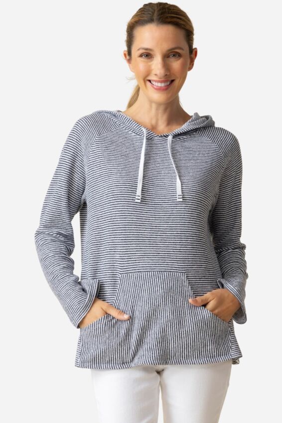 Sunrise Pullover - Black Pasadena Stripe