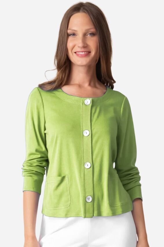 Throw On Cardi - Leaf