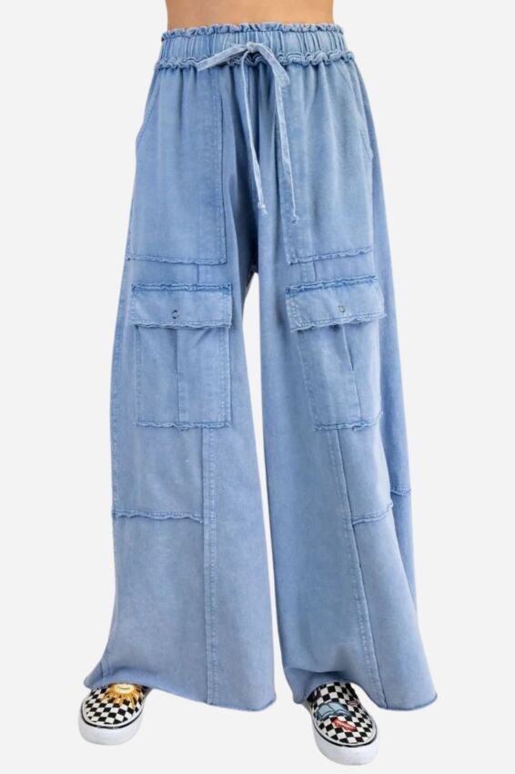 Drawstring Cargo Pant - Cadet