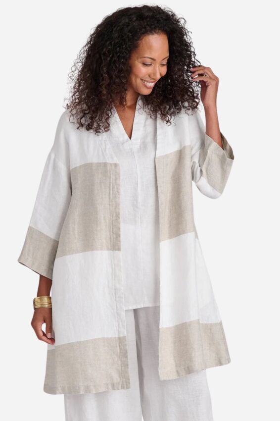 Harmony Jacket - Sand Stripe