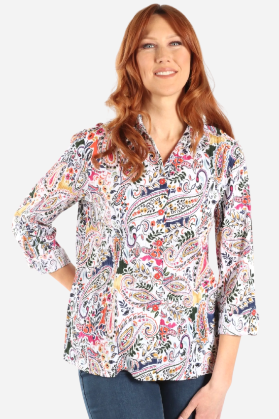 Button Down Top - Paisely 