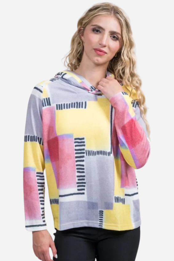 Pullover Hoodie - Yellow Multi