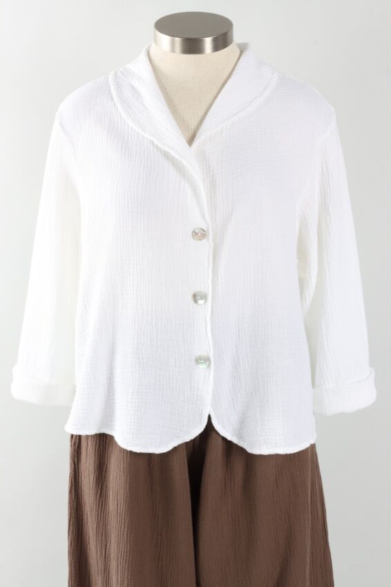 Sailor Jacket - White Gauze