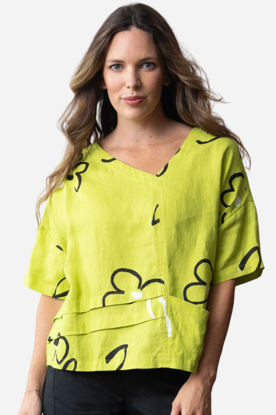 Side Step Pullover - Lime Spring in Soho