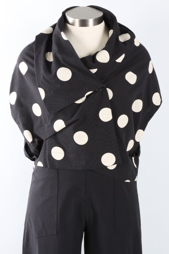 Single Button Jacket - Black Dot