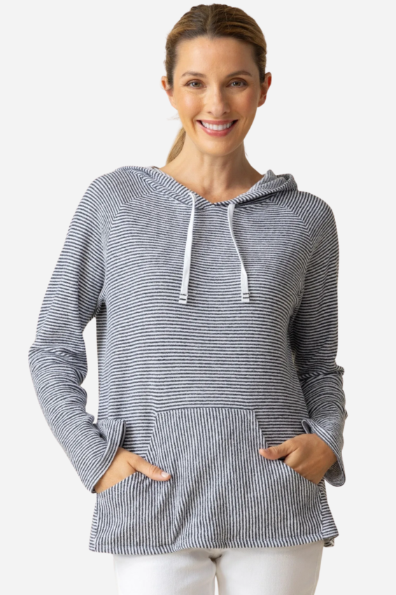 Sunrise Pullover - Navy Stripe