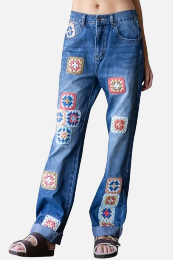Patchwork Jeans - Denim
