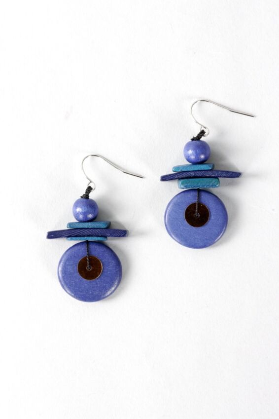 Assuta Drop Earring - Navy