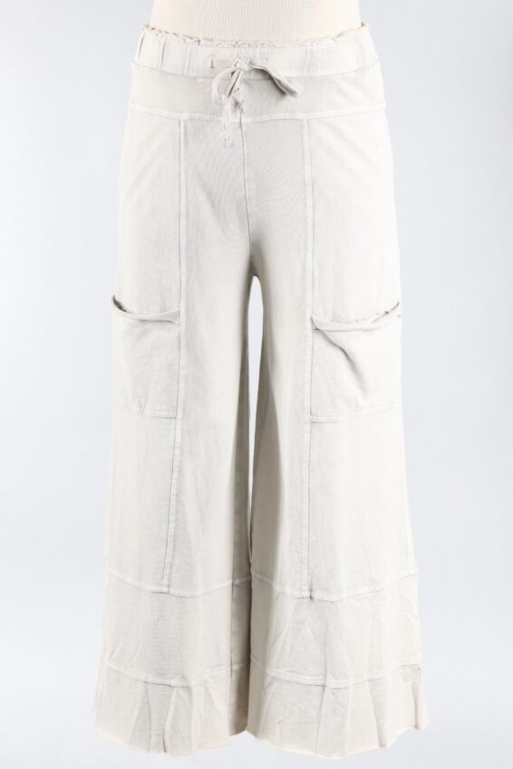 Drawstring Pocket Pant - Light Grey
