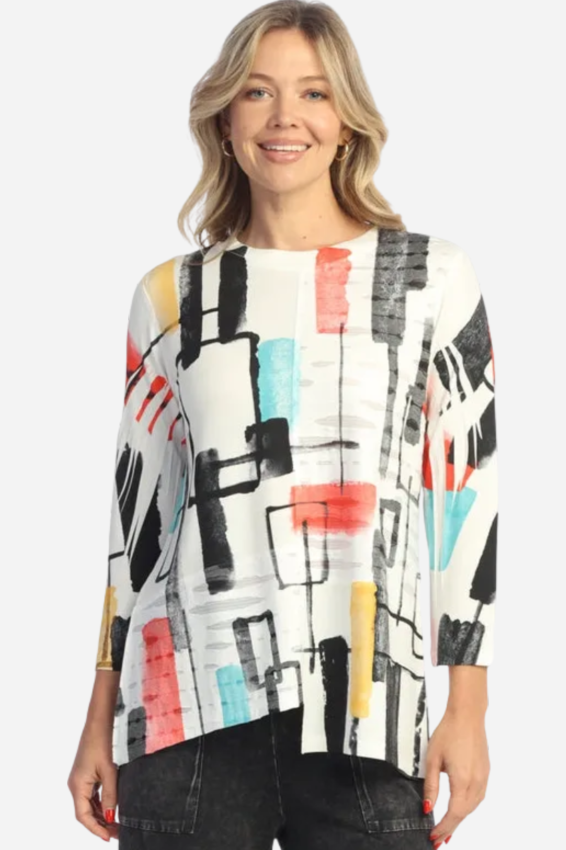 Contrast Tunic Top - Fresco