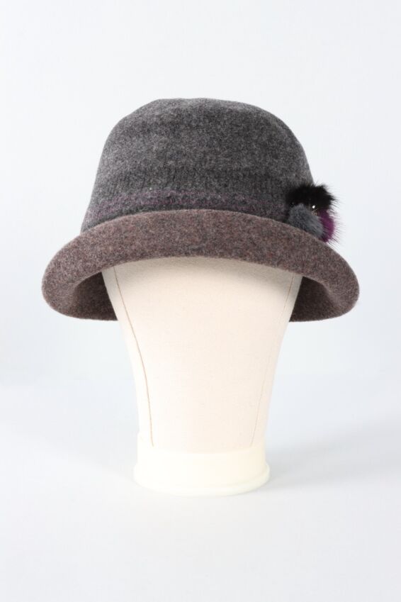 Pin Accent Hat - Grey