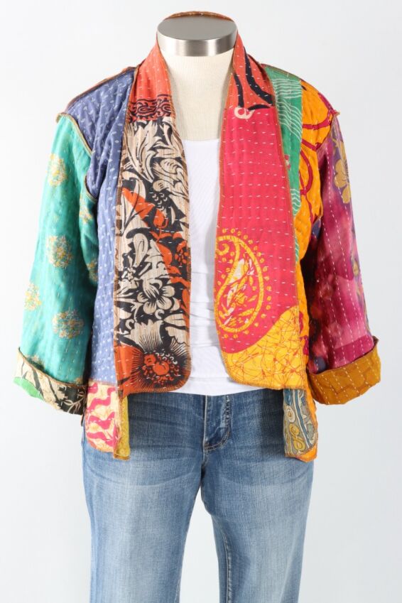 Patchwork Kimono Jacket - Multi Color #15