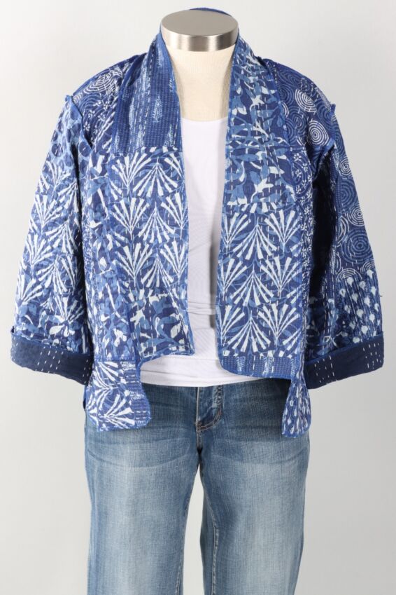 Patchwork Short Jacket - Indigo #3