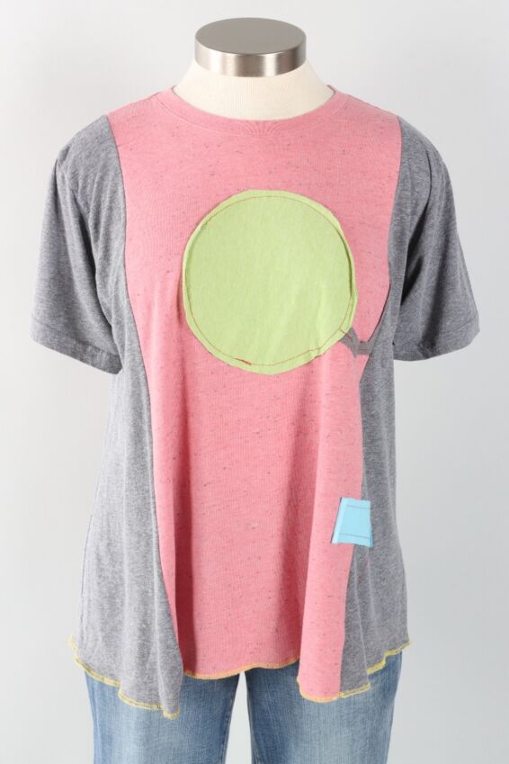Circle Tee - Pink & Grey #2