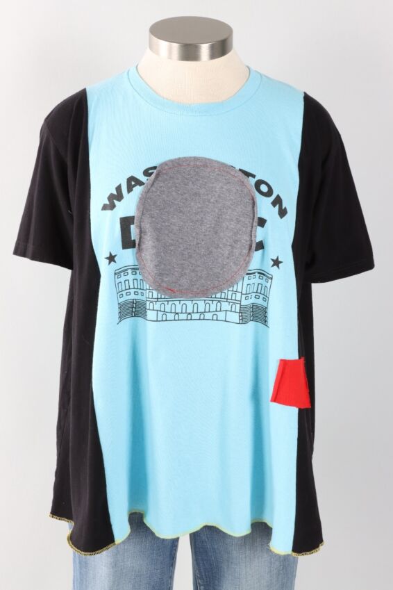 Circle Tee - Turquoise & Black #4