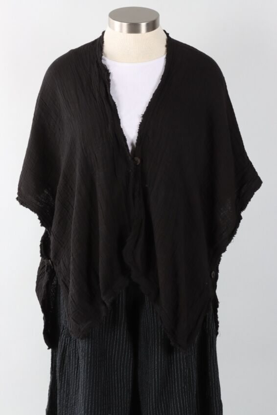 Fringed Cape - Black