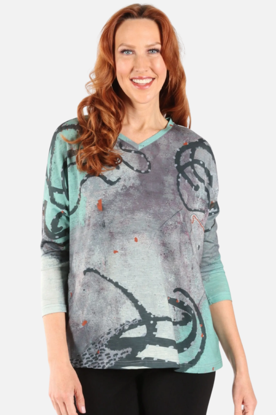 V Neck Top - Octopus