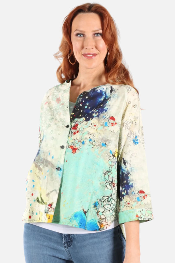 Button Jacket - Flowers