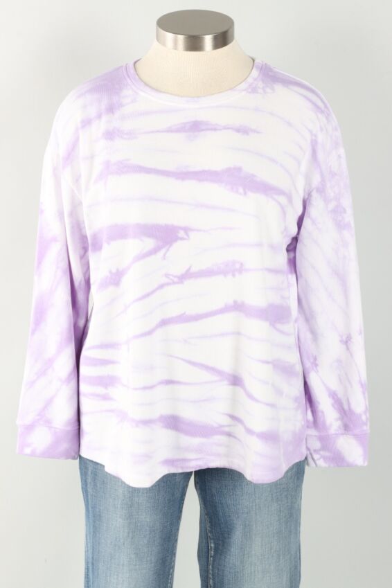 Tie Dye Easy Pullover - Lavender