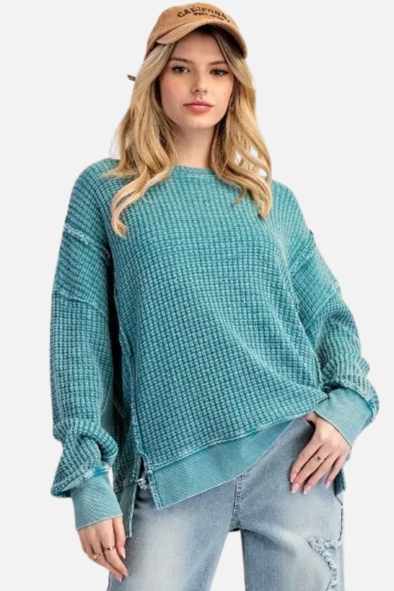 Thermal Pullover - Teal