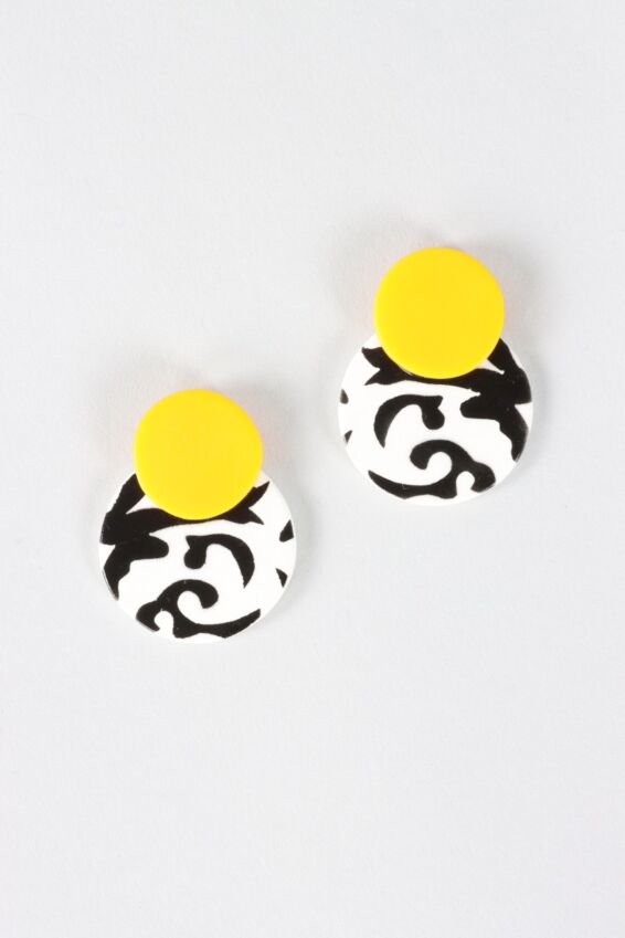 Lola Statement Earring - Yellow