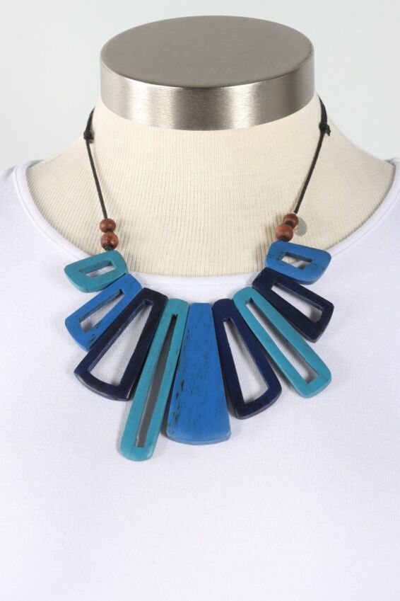 Boho Bloom Necklace - Blue