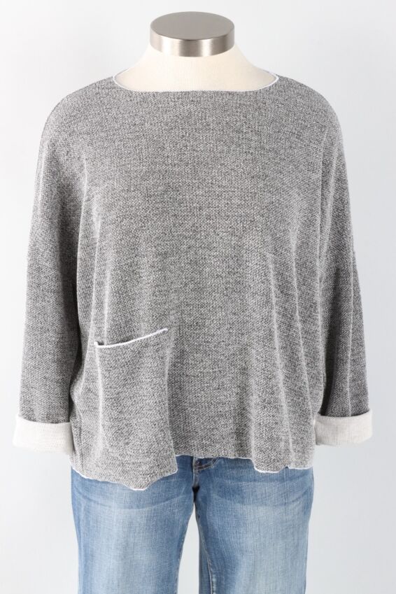 Osize Pocket Pullover - Laundred Marled Knit