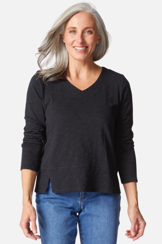 Seamed Tee - Black