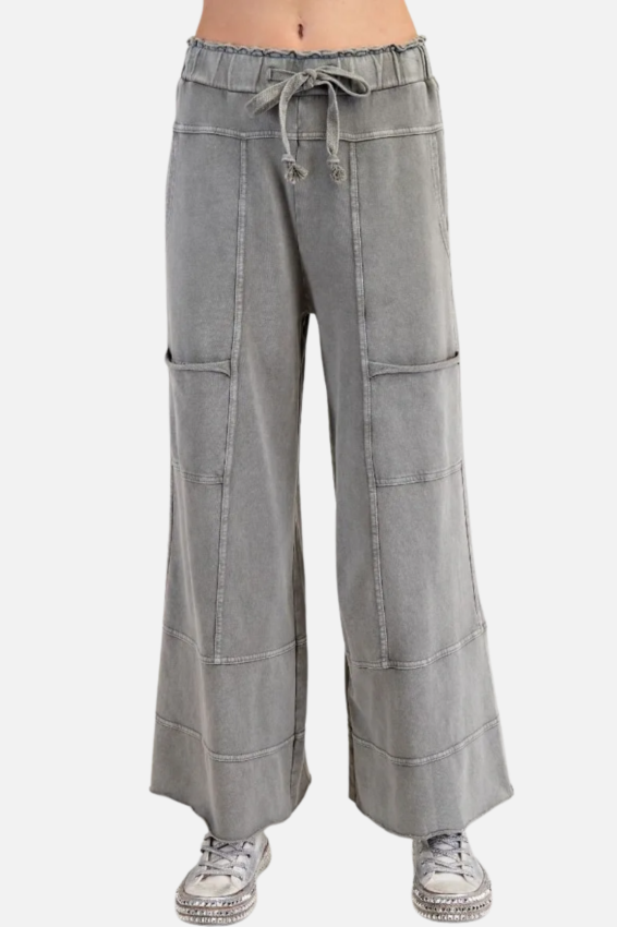 Drawstring Pocket Pant - Ash