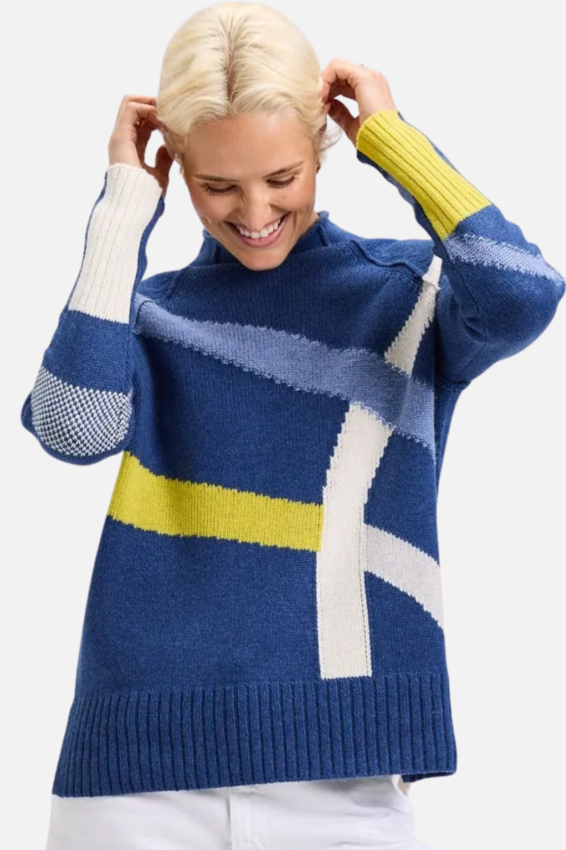 Road Map Sweater - Denim