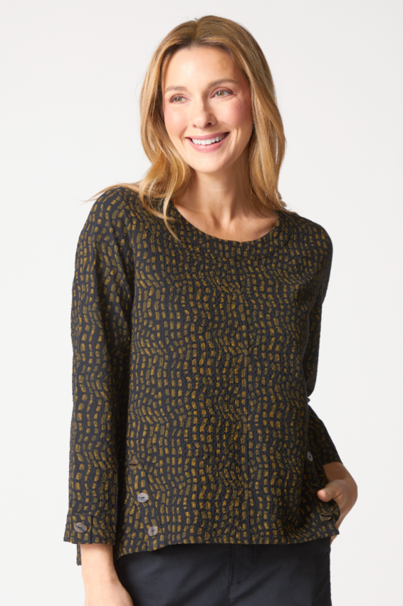Button Placket Pullover - Lichen