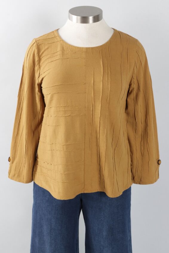Button Back Pullover - Cumin