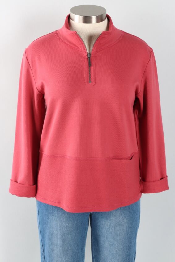 Quarter Zip Pullover - Garnet