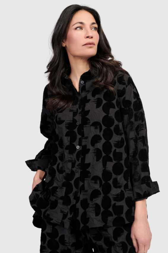 Button Front Top - Crescent