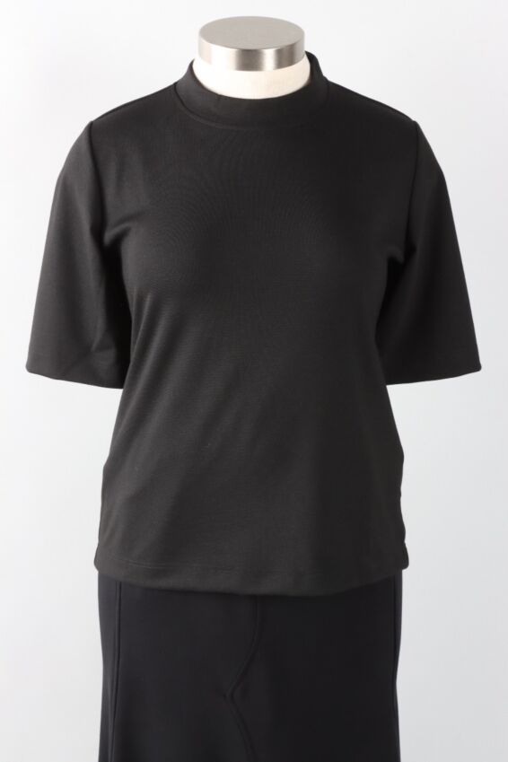 Mock Neck Tee - Black