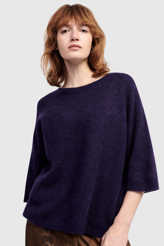 Elbow Sleeve Pullover - Purple