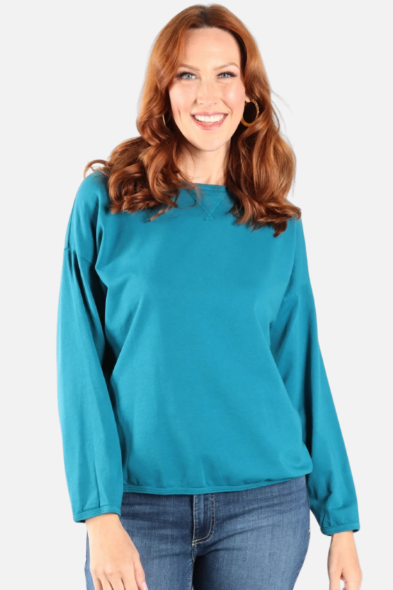 Basic Sweatshirt Plus - Teal
