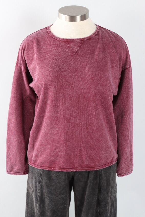 Basic Sweatshirt Plus - Mauve Mineral Washed 