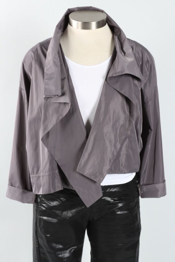 Cropped Asymmetric Jacket - Lava
