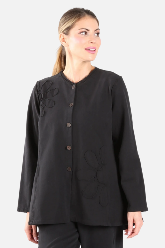 Flower Jacket Plus - Black