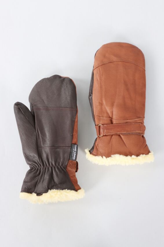 Leather Mitten - Brown