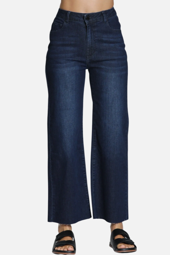 Wide Leg Crop - Dark Indigo