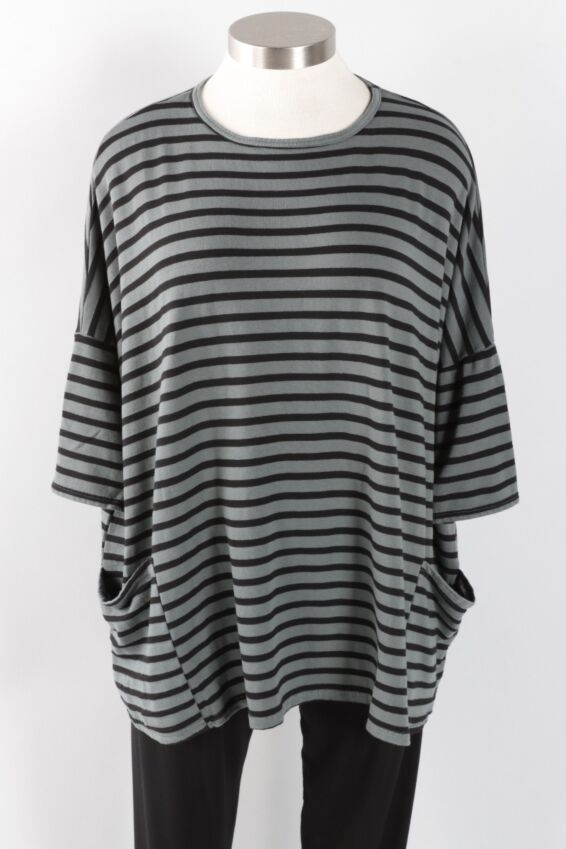 Osize Pullover - Gull Stripe