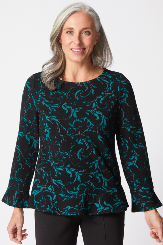 Peplum Pullover - Everglade