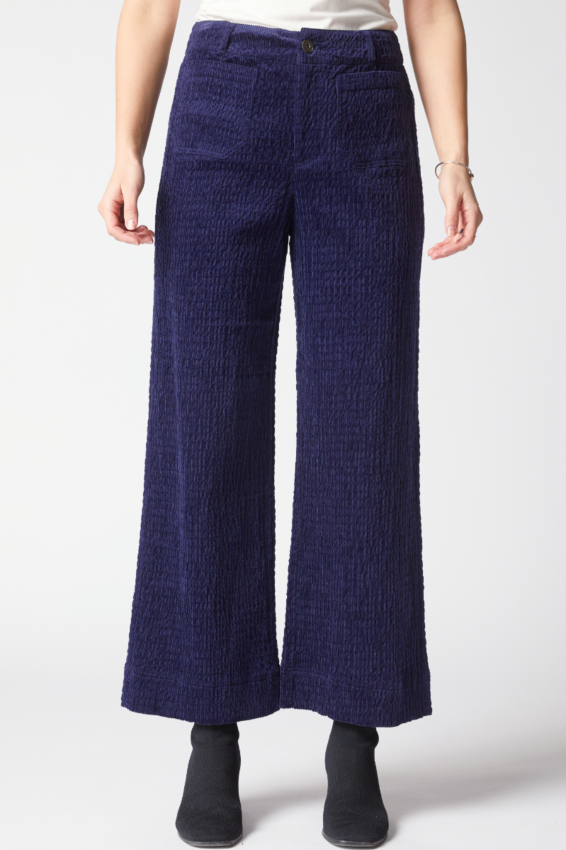 Patch Pocket Ankle Pant - Navy