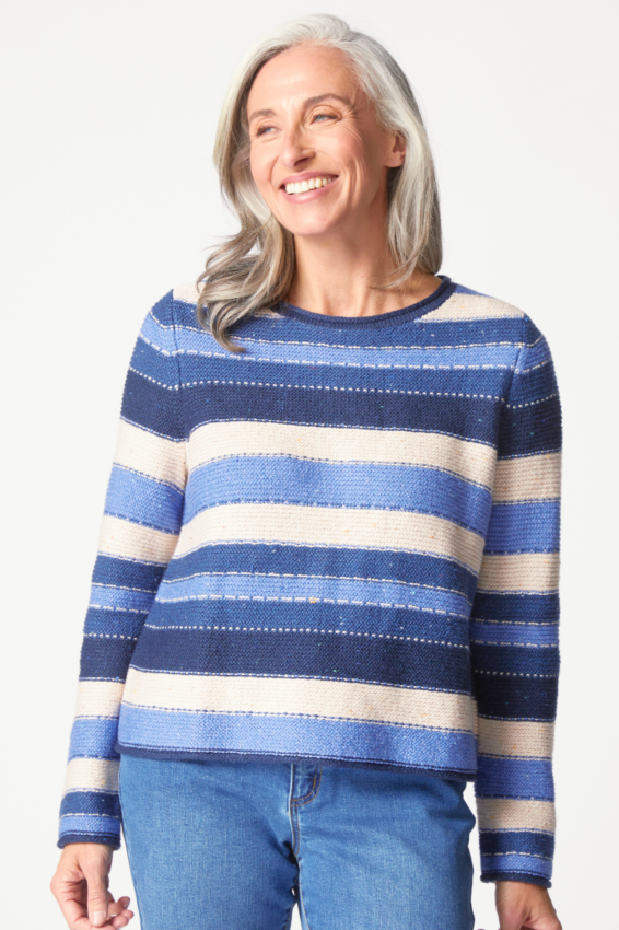 Nordic Stripe Pullover - Dove