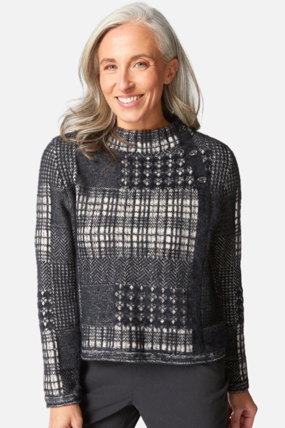 Patchwork Pullover - Black