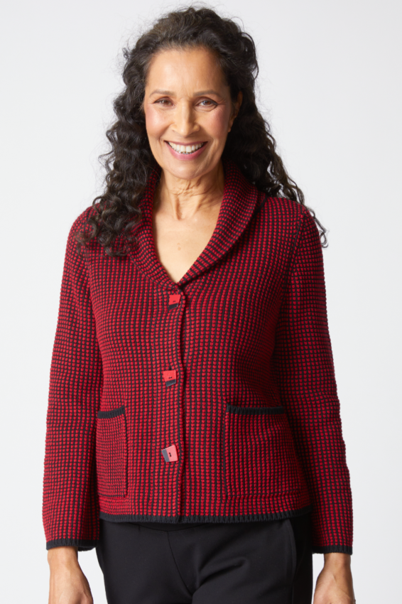 Shawl Cardigan - Ruby