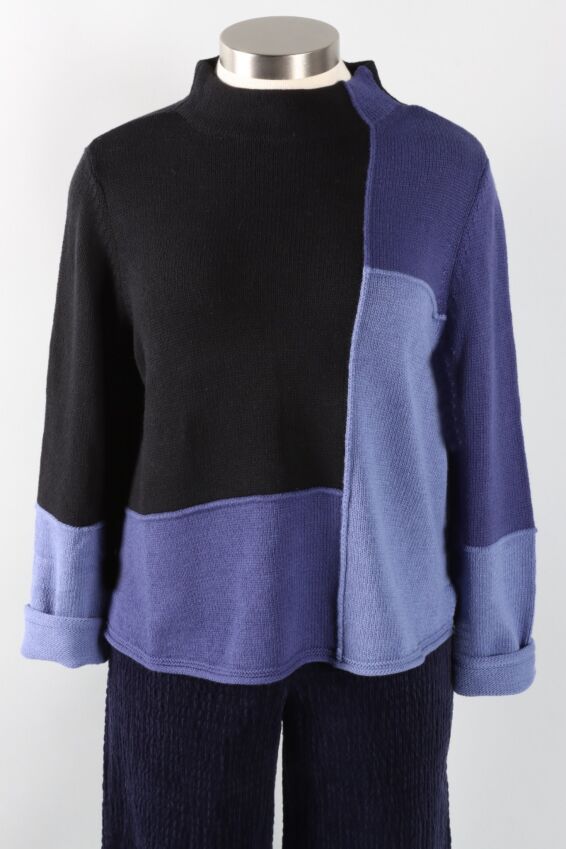 Funnel Neck Pullover - Midnight