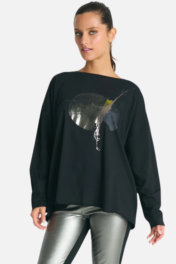 Celestial Boxy Tee - Black